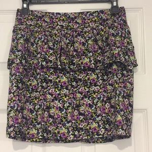 Floral mini skirt